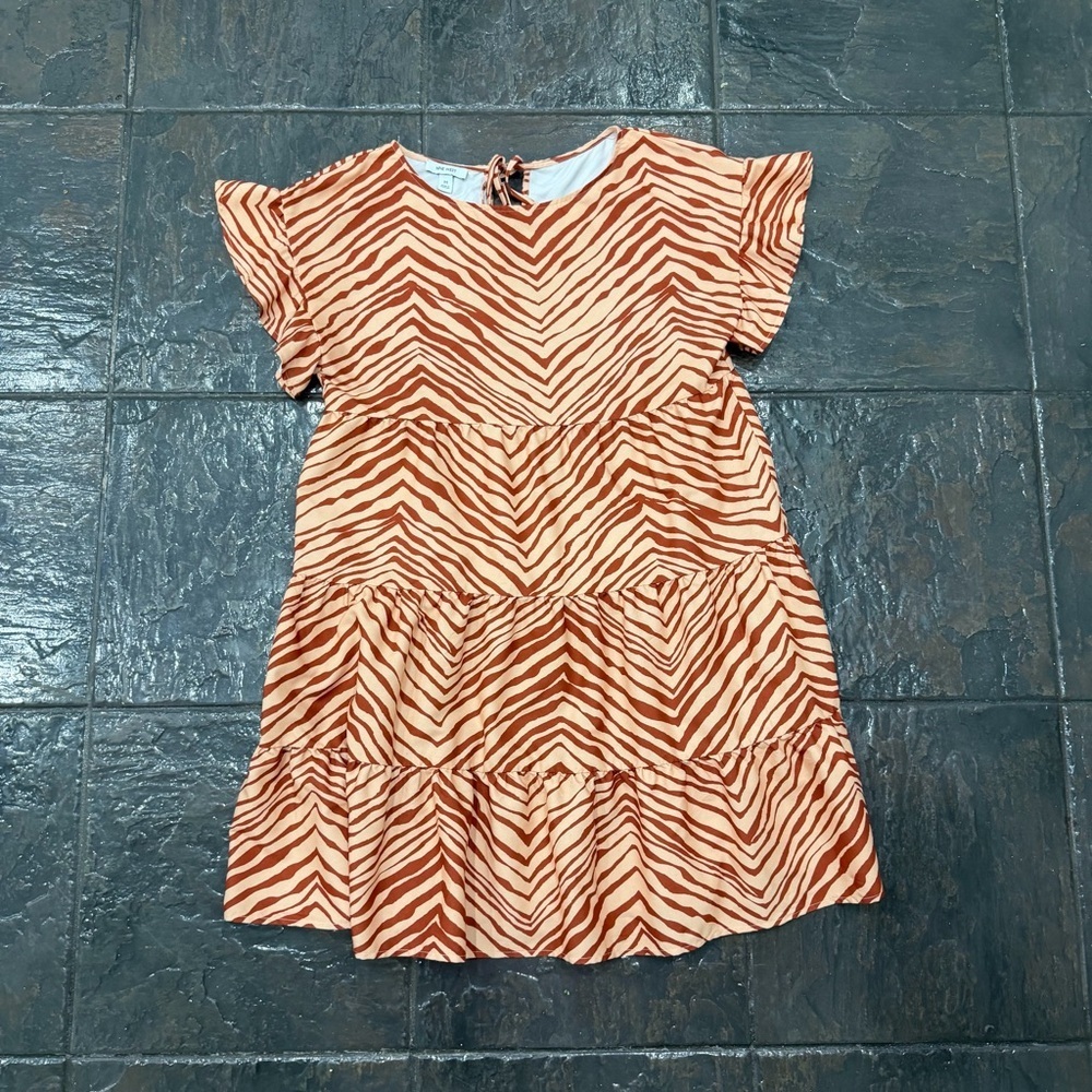 Nine West Zebra Print Tiered Mini Dress Size Medium - Picture 5 of 8